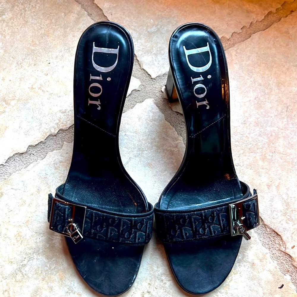 Vintage Christian Dior slip on heels.